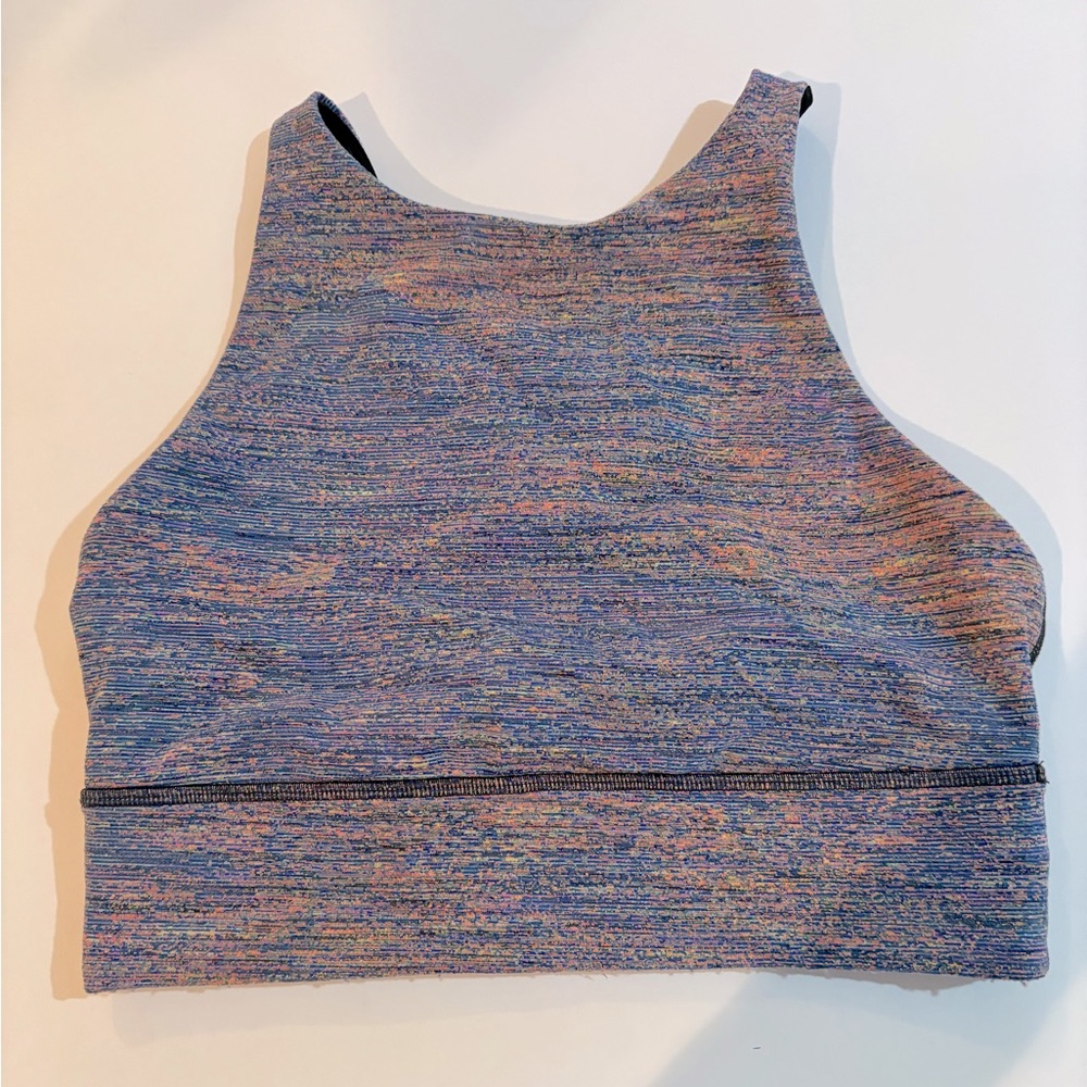 LULULEMON Sz 6 High Neck Multicolor SPORTS BRA